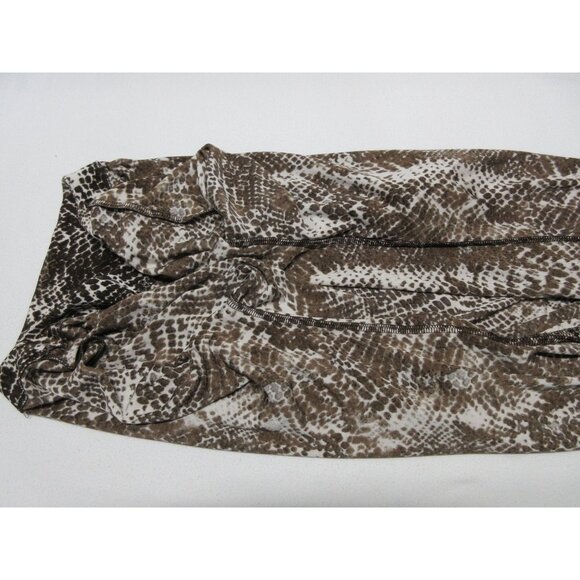Chico's Travelers women's‎ 3/4 sleeve snake lizard print side tie blouse S - Picture 5 of 10